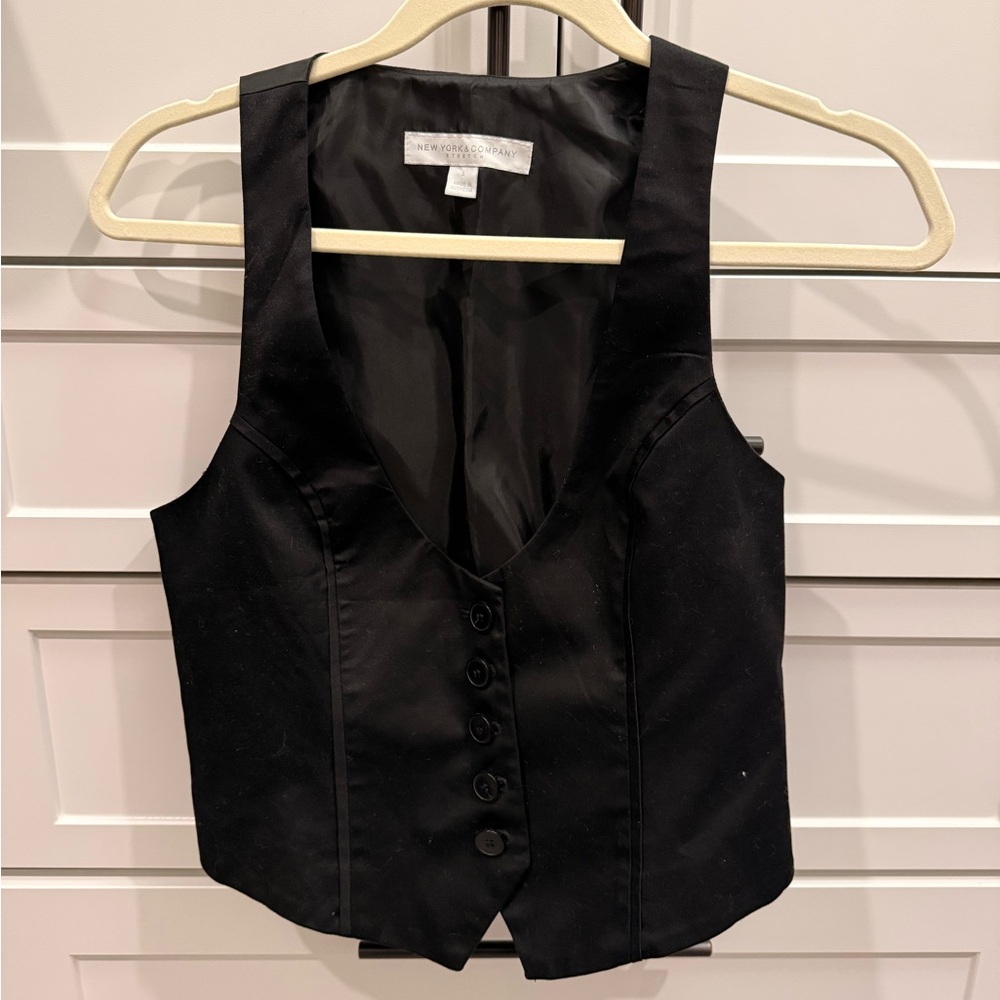 New York & Company Black Stretch Vest